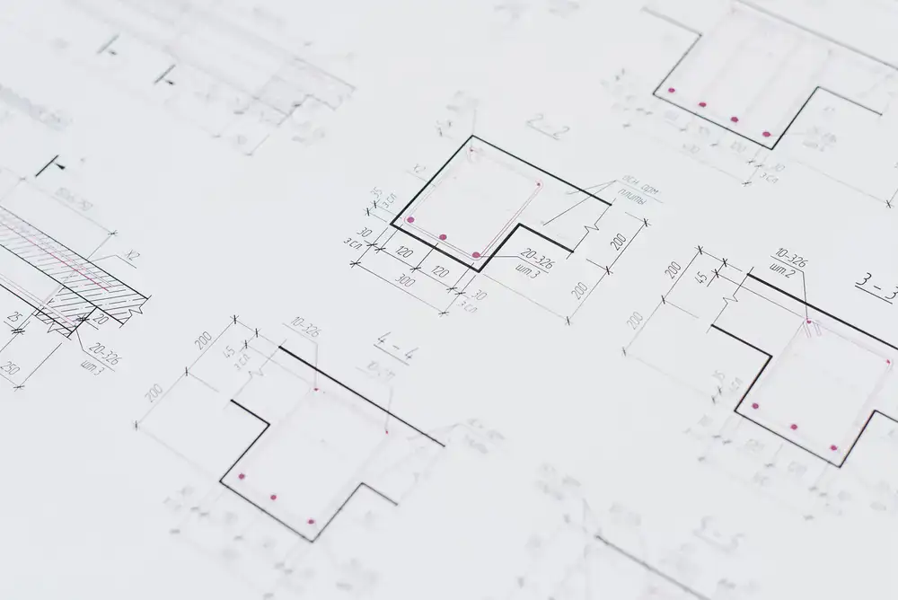 Skizzen und Raster für neues Layout